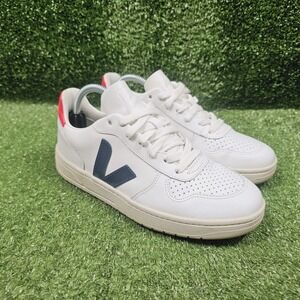 VEJA V-10 Extra White Nautico Leather Casual Sneakers Womens Size US 5